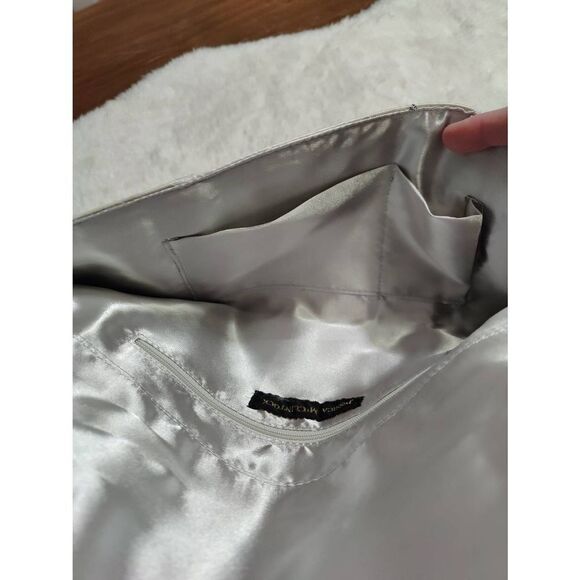 Jessica McClintock Faux Leather Large Clutch with Strap - Picture 6 of 6